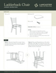 Ladderback Chair Wood Assembly Instruction Sheet Ladderback Chair Wood Assembly Instruction Sheet
