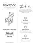 PW Lakeside Dining Side Chair Instructions PW Lakeside Dining Side Chair Instructions