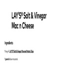 Lay’s Salt & Vinegar Mac n Cheese Recipe
