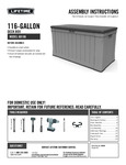 Lifetime 60186 116 Gallon Heavy-Duty Outdoor Storage Deck Box