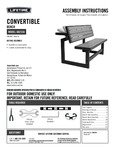 Lifetime 60253 Gray Convertible Bench / Table