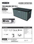 Lifetime 60254 150 Gallon Heavy-Duty Outdoor Storage Deck Box Lifetime 60254 150 Gallon Heavy-Duty Outdoor Storage Deck Box