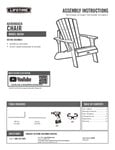 Lifetime 60284 Black Adirondack Chair