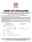 Little Giant Cage Wheel Lift Instructions