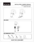 Elkay lkav3021 Faucet Installation Instructions