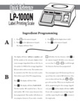 LP-1000 QR Ingredient Programming LP-1000 QR Ingredient Programming