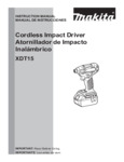 Makita Cordless Impact Driver Instructions