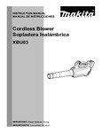 Makita Cordless Blower XBU03 Instruction Manual Makita Cordless Blower XBU03 Instruction Manual