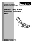 Makita Cordless Lawn Mower XML03 Instruction Manual Makita Cordless Lawn Mower XML03 Instruction Manual