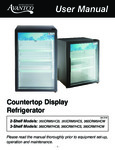 Manual for Avantco Refrigeration 360CRM Countertop Display Refrigerators