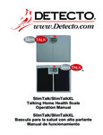 Manual for Cardinal Detecto SlimTalk Digital Scale Manual for Cardinal Detecto SlimTalk Digital Scale