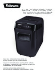 Manual for Fellowes AutoMax 200C 200M 130C Paper Shredder Manual for Fellowes AutoMax 200C 200M 130C Paper Shredder