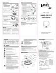 Manual for Lavex Janitorial 158LAVHD29 Hand Dryers