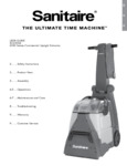 Manual for Sanitaire SC6100A Upright Carpet Extractor