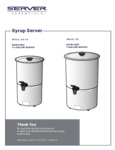 Manual for Server SY Syrup Warmers
