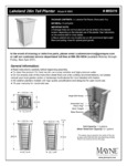 Mayne Lakeland 28 Inch Tall Planter Instructions