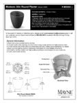 Mayne Modesto 30 Inch Round Planter Instructions