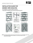 Metro Installation Guide for Seismic Wire Shelving Metro Installation Guide for Seismic Wire Shelving