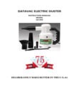 MetroVac DataVac Electric Duster Manual MetroVac DataVac Electric Duster Manual