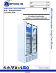 Beverage-Air MT34-1-B 39 1/2" Marketeer Series Black Refrigerated Glass Door Merchandiser with LED Lighting Manual