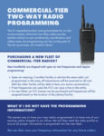 Motorola Solutions_Commercial-Tier_Programming Flyer Motorola Solutions_Commercial-Tier_Programming Flyer
