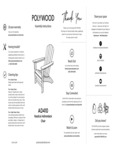 PW Nautical Adirondack Chair Instructions