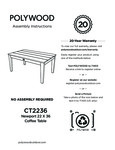 New Port CT2236 Coffee Table Assembly Instructions New Port CT2236 Coffee Table Assembly Instructions