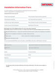 Rational Installation Information Form