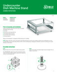 Noble Dish Machine Stand 495STAND24_Instruction Sheet Manual Noble Dish Machine Stand 495STAND24_Instruction Sheet Manual