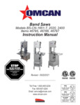 Omcan CS-BN Band Saw Manual Omcan CS-BN Band Saw Manual