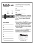 Combination Lock Instructions