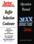 Operation Manual: Max Induction Ranges SM-181C & SM-181C-T Operation Manual: Max Induction Ranges SM-181C & SM-181C-T