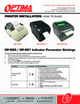 Optima Printer Instructions Optima Printer Instructions