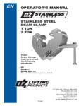OZ Stainless Steel Clamp Manual OZ Stainless Steel Clamp Manual