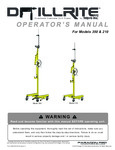 Paragon Pro Manufacturing Solutions Drillrite Overhead Concrete Drill Press Manual