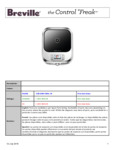 Breville Commercial CMC850 Control Freak Parts Manual