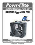 Powr-Flite PDF5 2-Speed Axial Fan / Air Mover - 1/4 hp manual Powr-Flite PDF5 2-Speed Axial Fan / Air Mover - 1/4 hp manual
