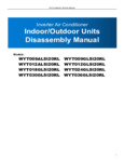 Pioneer Inverter Air Conditioner Indoor_Outdoor Units Disassembly Manual