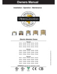 PizzaMaster Electric Modular Manual PizzaMaster Electric Modular Manual