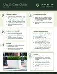 Planters_Use and Care Guide