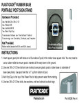 Portable Post Curbside Flyer: Plasticade Bases Portable Post Curbside Flyer: Plasticade Bases