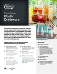 Plastic Drinkware Care Guide Instructions