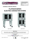 Platinum Series Electric Convection Oven Owners Manual Platinum Series Electric Convection Oven Owners Manual