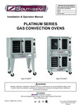 Platinum Series Gas Convection Oven Owners Manual Platinum Series Gas Convection Oven Owners Manual