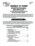 Pacer Pumps G Series Manual Pacer Pumps G Series Manual