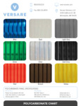 Versare Polycarbonate Swatch Chart Versare Polycarbonate Swatch Chart