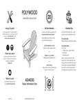 Polywood AD4030 Classic Adirondack Chair Assembly Instructions