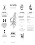 Polywood ADR400 Vineyard Adirondack Rocking Chair Assembly Instructions Polywood ADR400 Vineyard Adirondack Rocking Chair Assembly Instructions