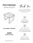 POLYWOOD Edge End Table Assembly Instructions POLYWOOD Edge End Table Assembly Instructions