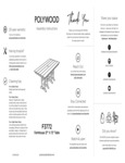 POLYWOOD Farmhouse 37 x 72 Dining Height Table Assembly Instructions POLYWOOD Farmhouse 37 x 72 Dining Height Table Assembly Instructions